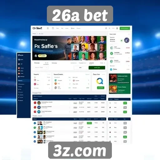 Interface do usuário na plataforma 26a bet